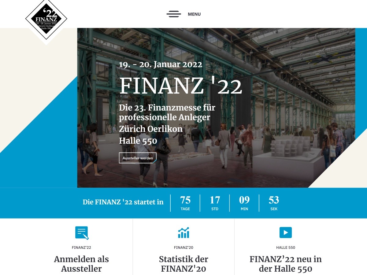 Die grösste Schweizer Finanzmesse findet mit über 170 nationalen und internationalen Ausstellern